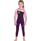 DIVE & SAIL Kids Wetsuit Full Body Swimsuit 2.5mm Neoprene Wetsuit UV Protective Thermal Swimwear for Diving Scuba