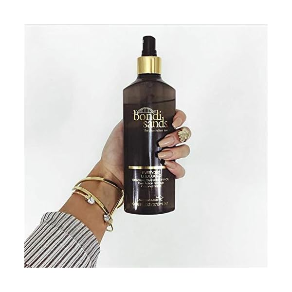 Bondi-Sands-Everyday-Liquid-Gold-Self-Tanning-Dry-Oil-Gradual-Tanning-Oil-Builds-a-Natural-Glow-in-1-3-Applications-Enriched-with-Argan-Oil-Vegan-Cruelty-Free-Coconut-Scent-270-mL968-Oz Bondi Sands Everyday Gradual Liquid Gold Tanning Oil 270ml
