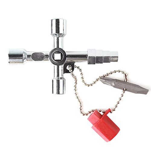 LILACORP 1pcs Alloy 4 Way Utility Plumbing Plumbers Tool For Meter Box Gas Water Electric Stop Cock Tap Radiators Cupboards Key NEW 100% NEW