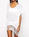 Wander Agio Womens Bohemia Printing Top Beach Bikini Cover-ups White,OneSize
