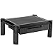Monitor Stand Riser Desktop Stand Height Adjustable Table Top for Computer, Laptop, Printer, Notebook, Game Consoles and All Flat Screen Display with Pull Out Drawer (PTT001-2) by WALI, 2 Pack, Blackthumb 1