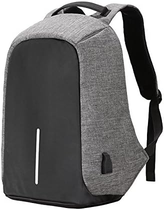 RESKA Grey Multi-Functional Pockets with Reflective Radium Anti-Theft Durable Travel Backpack with USB Charging Port