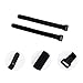 Patu Double Sided Hook with Writable Labels Cinch Straps - 20 Pcs 8 x 3/4 Inch Multi-Purpose Reusable Cord Management Wire Organizer Fastening Cable Ties, Black