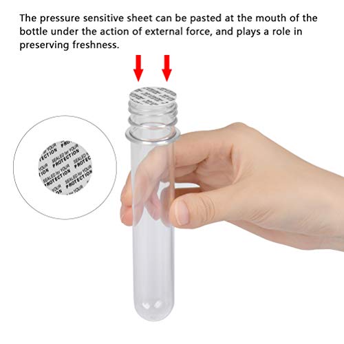 FOCCTS 15 Pack Test Tubes with Rack - 40ml Clear Plastic Test Tube Gumball Candy Tube Plastic Vials with Caps 25x140mm - 24 Holes Detachable Test Tube Rack Holder for 25mm Tubes - Thumbnail 5