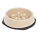 IRIS USA 2 Cups Slow Feeder Dog Bowl, Anti-Choking, Anti-Slip, Easy to Clean, Interactive Puzzle Toy, Healthy Digestion, Short snouted, Dogs Cats & Other Pets, BPA, PVC, Phthalate Free, Beige/Black