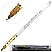 Pana Finest Pure Kolinsky Acrylic Nail Brush with Clear Acrylic Oval Crimped Handle Size 10