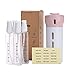 2 Pieces 4 in 1 Travel Dispenser, CHIVENIDO Lotion Shampoo Gel Travel Dispenser Bottle Sets Shower Bottles Refillable Travel Bottles for Makeup Travel Supplies