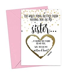 Will You Be My Matron of Honor Scratch Off Card for