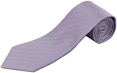 Extra Extra Long Tie - Lavender Herringbone Silk (70 Inches)