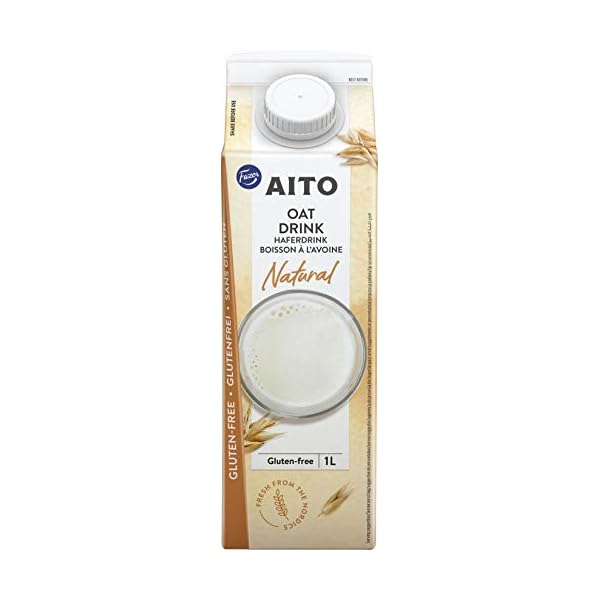 Fazer Aito Hafer Drink glutenfrei, vegan, UHT Hafer Getränk, 1 Liter 8 er Pack (8x1L)