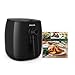 Philips TurboStar Technology Airfryer with Cookbook, Analog Interface, Black - 1.8lb/2.75qt- HD9621/99