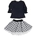 Jastore® Kids Girl Cute 2PCS Diamond Clothing Set Long Sleeve Top +Dot Tutu Skirt (5T) Blue