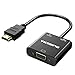 VicTsing HDMI to VGA with Audio Adapter, Gold-Plated 1080P Active HDMI to VGA Adapter Video Converter Male to Female with Micro USB and 3.5mm Audio Port Cable for PC/Laptop/DVD, Black primary