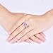 Psiroy 925 Sterling Silver Plated Created Tourmaline Filled 5 Stone Engagement Ring Band Size 9