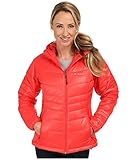 Columbia Women's Gold 650 Turbodown Down Hooded Jacket, Red Hibiscus, Medium