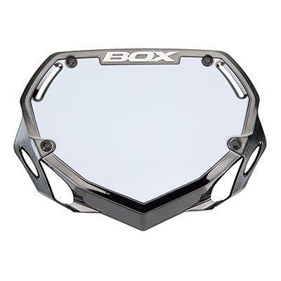 BOX Components Phase 1 Number Plate Small Black Chrome