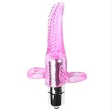 Sex Toy for Women Men Lover Couple Mini Bullet Vibrating Finger Finger Massager Thumb StyleTickler Vibrating Fun Fingertip Vibe Lip Mouth Tongue Stimulate Body Care Finger Ring (Pink)
