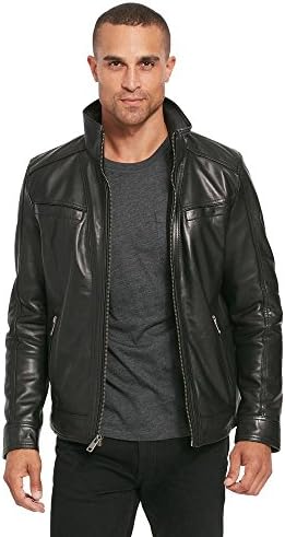 Wilsons Leather Mens Vintage Leather Jacket Seam Detail