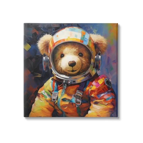 Stupell Industries Teddy Bear Astronaut Canvas Wall Art by Ray Powers