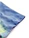 SweatyRocks Women's Tie Dye Criss Cross Back Short Sleeve Crop Summer T Shirt