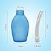 TopQuaFocus Enema Bulb Anal Douche Enema Cleaner for Women’s or Man’s Health 10 oz Clear Blue
