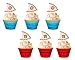 Moana Cupcake Toppers Wrappers Party Supplies - Luau Hawaiian Tropical Birthday Cake Decorations