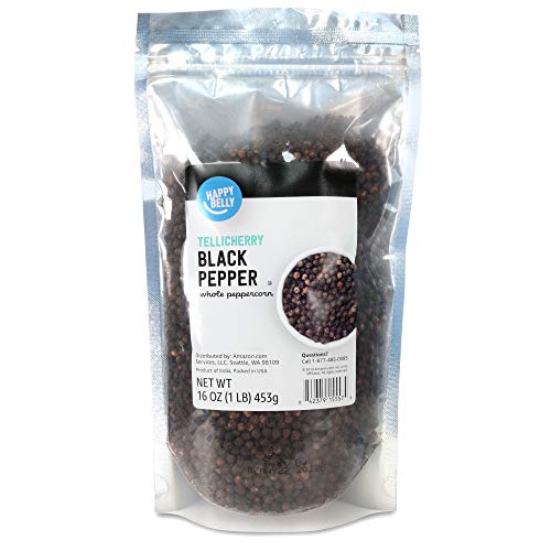 AMAZON GROCERY, TELLICHERRY WHOLE BLACK PEPPERCORN, 16 OZ