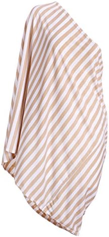 Infinity Nursing Scarf and Cover For Breastfeeding By Consider It Maid โ Soft, Lightweight & Breathable Material โ Maximum Privacy โ Modern, Stylish Design โ Tan/White