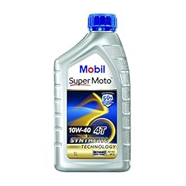 Mobil Super Moto 10W-40 API SL 4T Synthetic Technology Motorcycle Engine Oil (1L)
