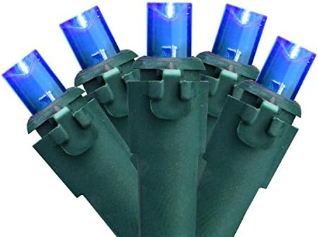 Brite Star 50 Lt Micro Mini LED Lights, Blue, Green Wire