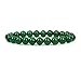 Dyed Green Agate Gemstone 8mm Ball Beads Stretch Bracelet 7 Inch
