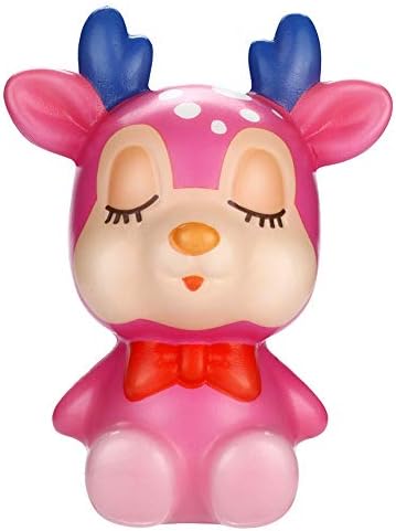 2018 Newest Squishies Christmas Deer, GreatestPAK Kawaii Slow Rising Cream Scented Toys Gifts Boys Girls (Pink)
