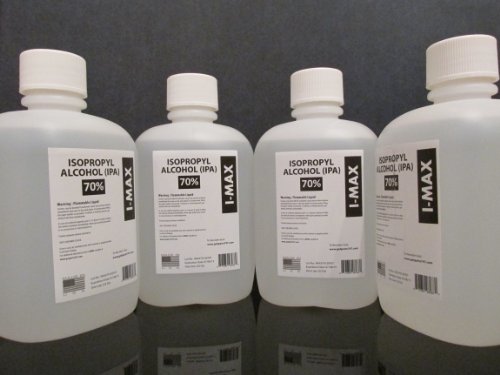 Isopropanol 70% - 4 Liters (One Liter, 33.8 Oz, greater than one US Quart) 4X1 Liter Case