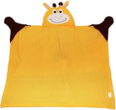 Cuddle Buddy Childrens/Kids Hooded Animal Character Fleece Blanket Robe (32inch x 36inch) (Giraffe)