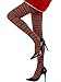 3 Pairs Striped Tights Full Footed Striped Socks Thigh High Stockings for Women Christmas Cosplay(style-1)