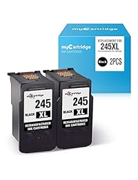 myCartridge - Cartucho de tinta de repuesto para Canon 245 PG-245XL 245XL (2 unidades), color negro