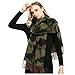 GERINLY Scarves - Winter Travel Scarf Camouflage Blanket Shawl Cozy Wrap (CamoGreen)