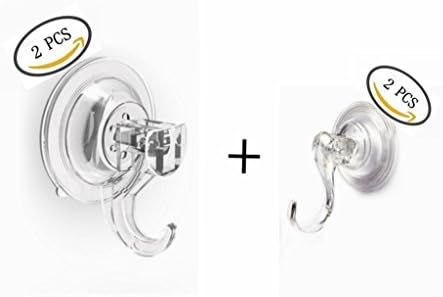 GGYY(TM) Super Strong Power Lock Suction Hooks, Ultra Heavy Duty Strong Vacuum Traceless Home Storage Hooks - 4 Pack