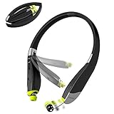 Bluetooth Headset, Wireless Headphones-Ayyie [30 Hrs Playtime ] Wireless Neckband Design Tri-Foldable Retractable Headset for iPhone X/8/7 Plus Samsung Galaxy S9 Note 8 and Other Smartphones