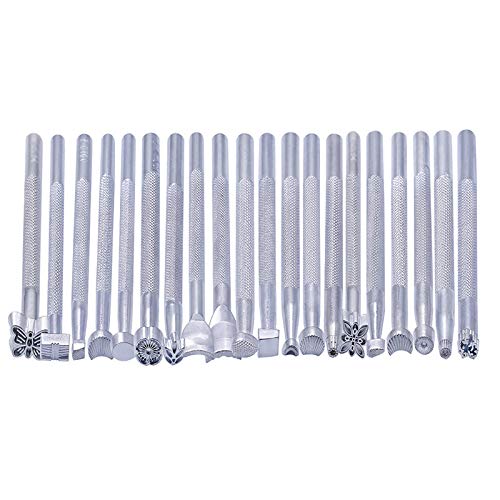 28 PCS Leather Stamping Tool Leather Carving Working Saddle Making Tools DIY Leather Craft Stamps Set DIY Hammer Swivel Knife