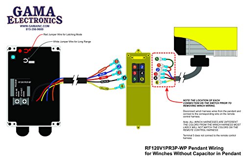RF Remote Control for 120VAC Pendant Controlled Hoists and Winches
