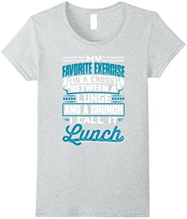 Womens Fun Exercise Shirt - My Favorite Exercise... I Call It Lunch XL Heather Grey