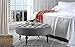 Divano Roma Furniture - Round Tufted Microfiber Coffee Table with Casters, Ottoman with Wheels (Grey)