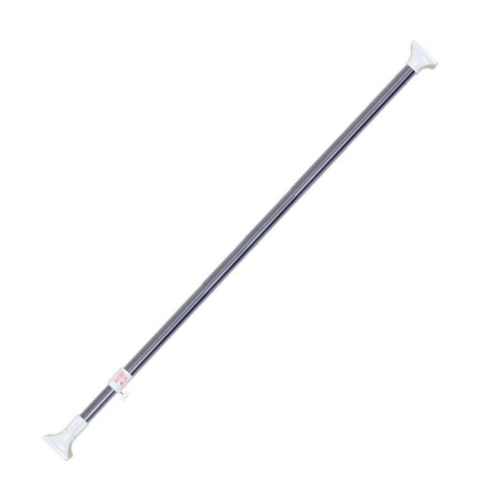 Hershii Tension Shower Curtain Rod Adjustable Straight Rail Clothes Hanger Heavy Duty Square Head Garment Drying Rack 29.4mm Diameter