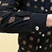 OUYE Men's Long Sleeve Plaid See Through Casual Shirt 4X-Large Black