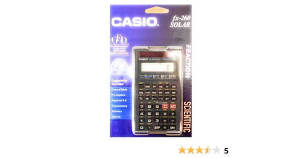 Amazon Com Casio Fx 260 Solar Scientific Calculator School Version Fraction Key Is Not Operable Electronics