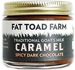 Fat Toad Farm Traditional Goat’s Milk Caramel Sauce, Spicy Dark Chocolate, 2fl oz Jar, Cajeta, Gluten Free