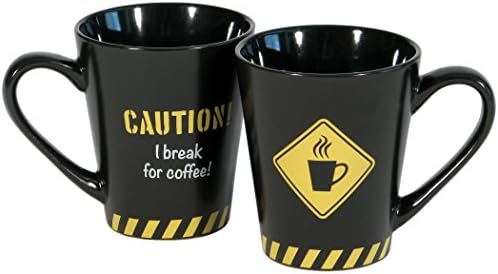 Caution I Break For Coffee Construction Humorous 11 Oz Ceramic Coffee Mug