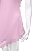 Doublju Lace Hem Asymmetrical Tunic Dress Top For Women With Plus Size BabyPink X Large