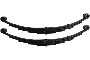 M-Parts Auto Pair of 25-1/4" 5-Leaf Double Eye Trailer Springs 1-3/4" Wide for 5,200LB up to 6,000LB Rated Trailer Axles (3,000LB per Spring) SW5 (2PC)